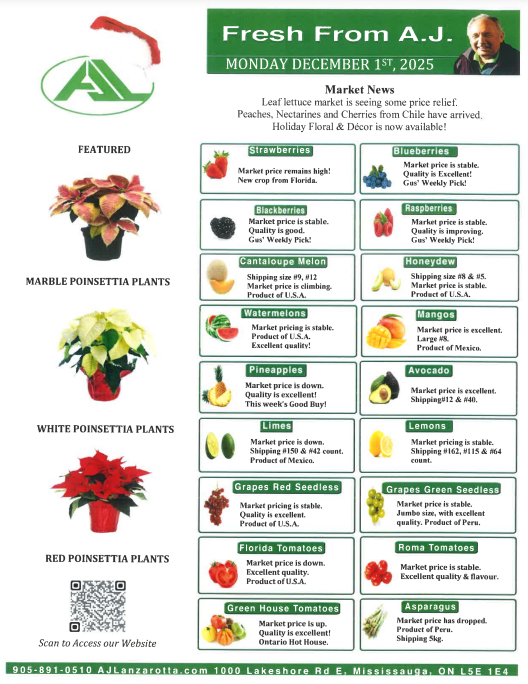 Fresh From A.J. - 12/08/25