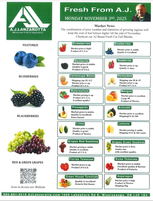 Fresh From A.J. - 11/03/25